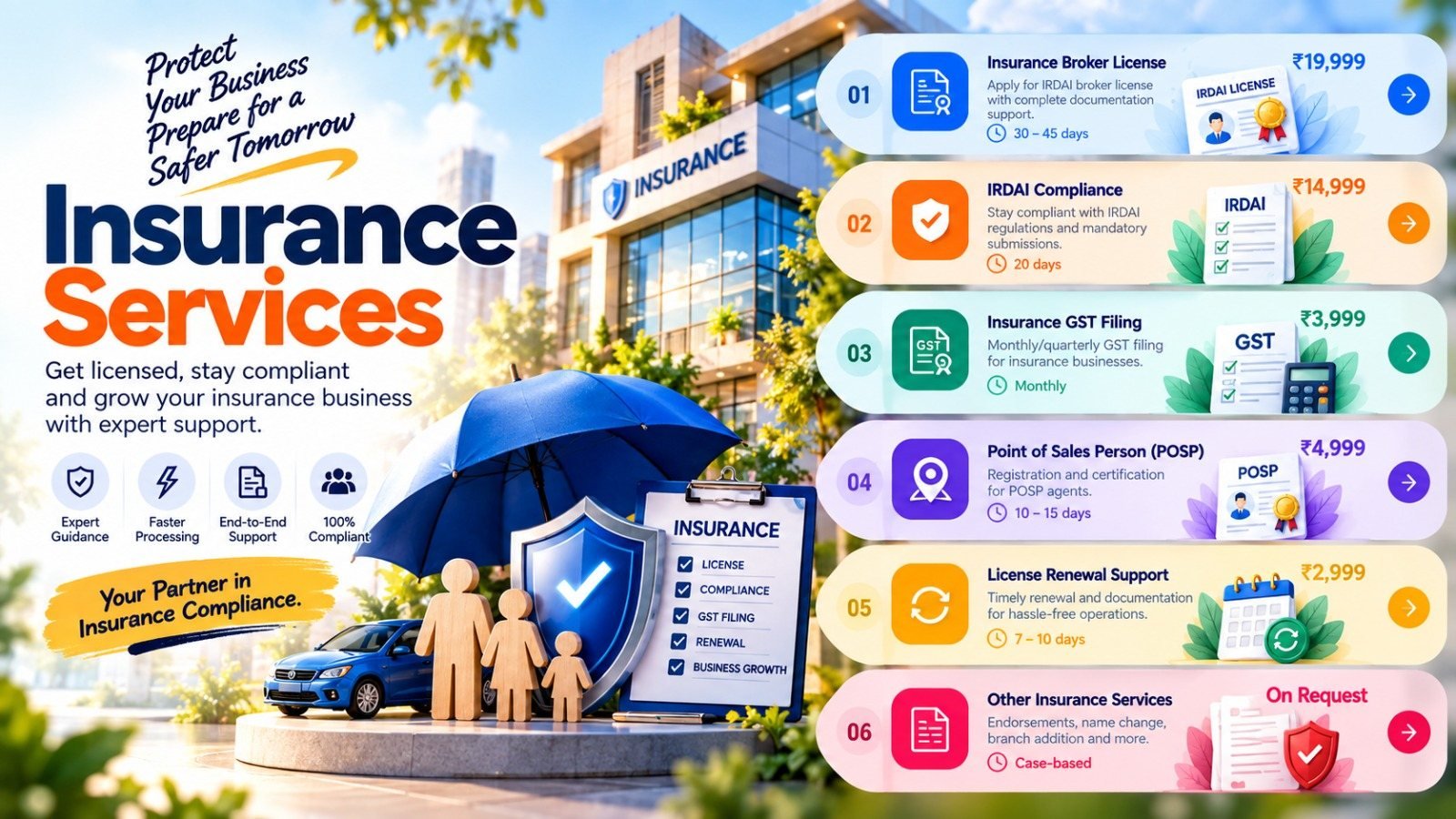 Insurance Services – Get licensed, stay compliant and grow your insurance business with expert support.